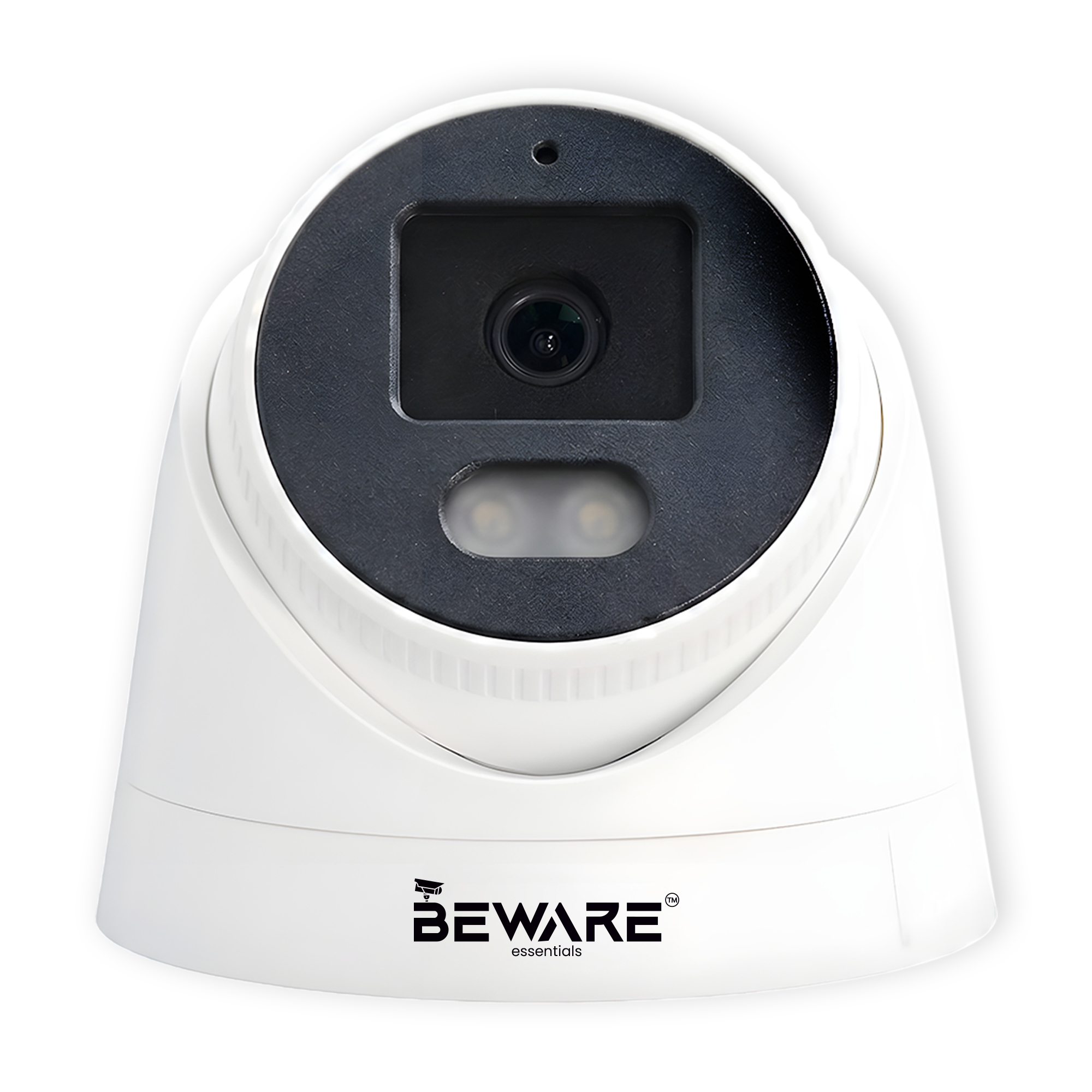 BEWARE 2.4MP Full HD Color Dome CCTV Camera with Audio - Indoor AHD Security Camera | Half Metal Body